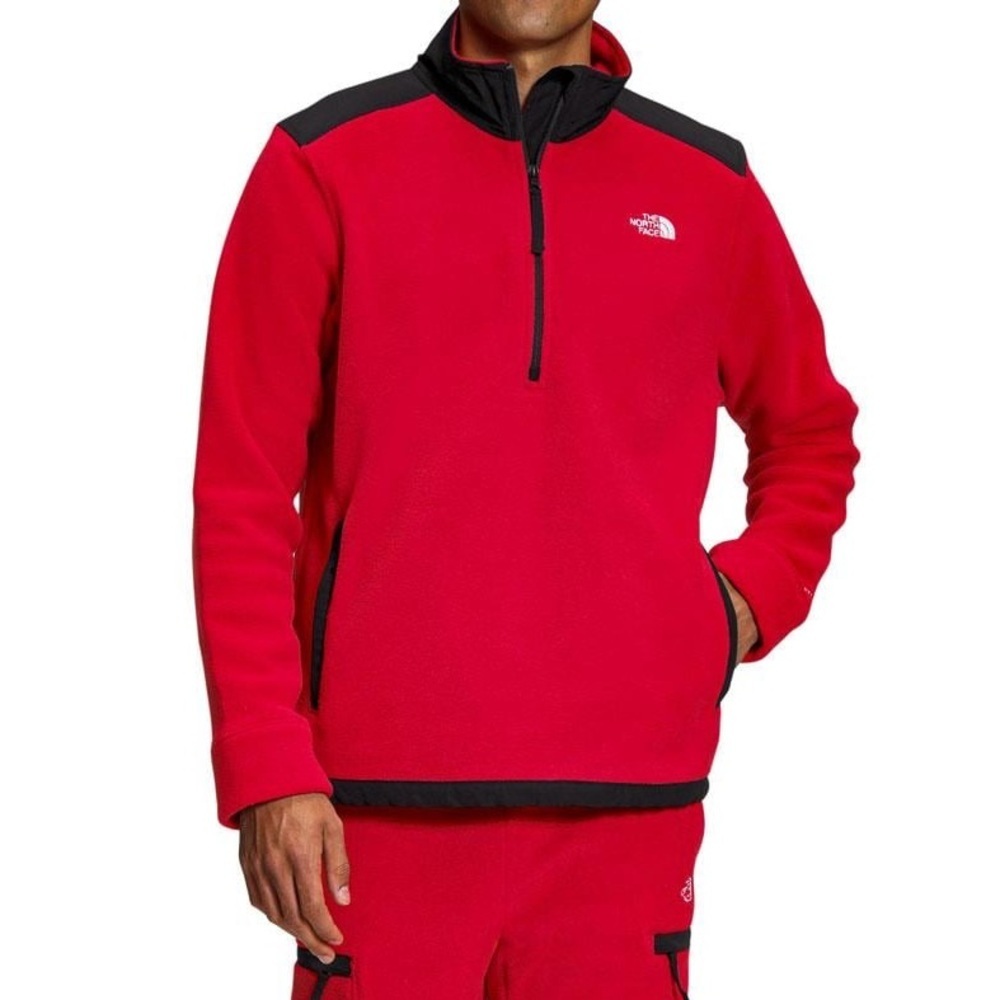 The North Face Red and Black 1/2 Zip Pullover